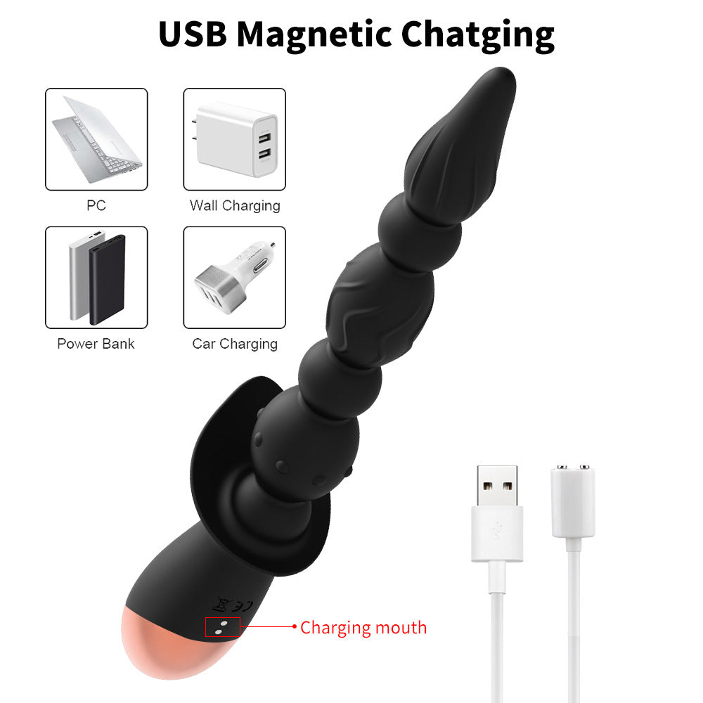 Strong Shock Lianzhu Silicone Pull Bead Back Court Anal Plug – product view 6