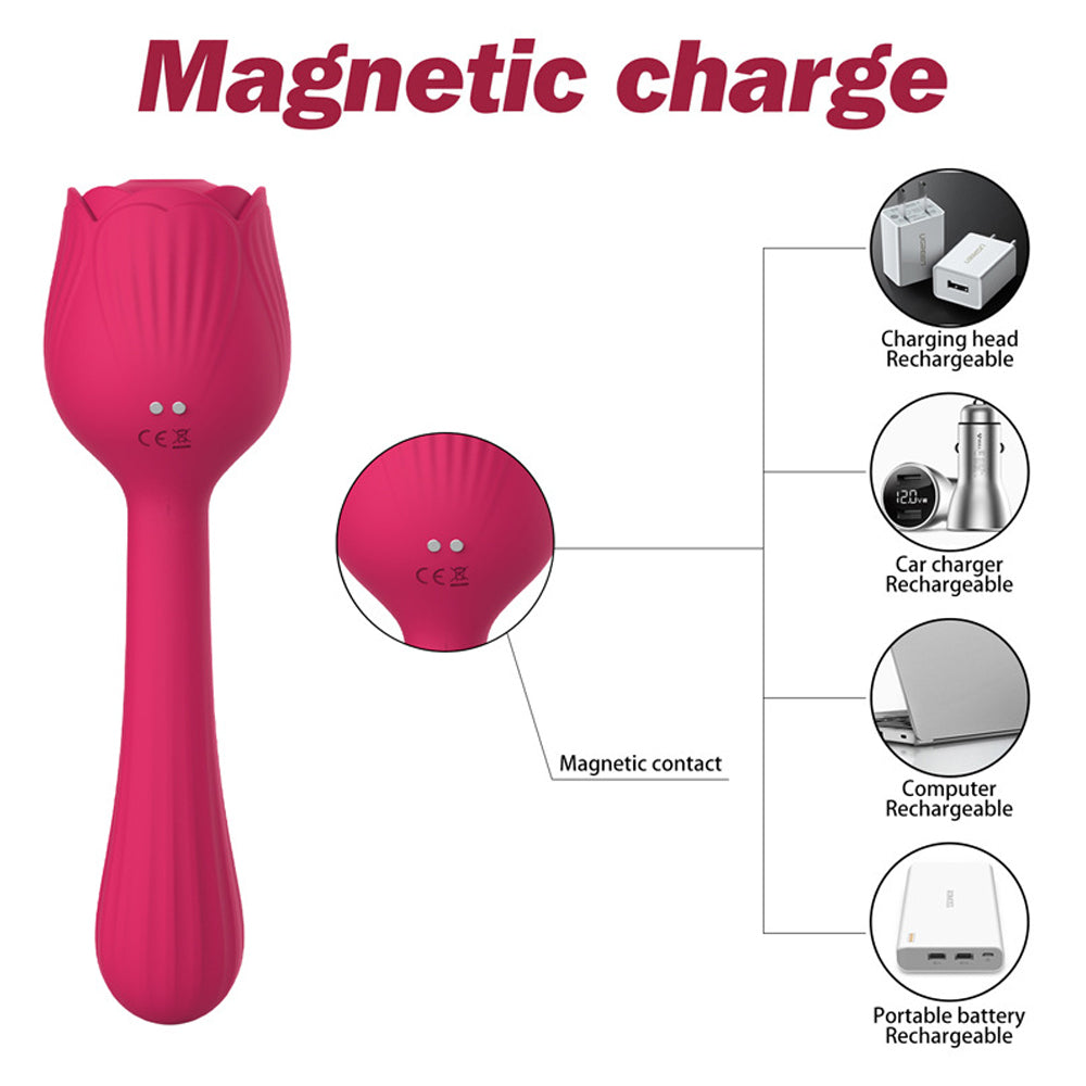 Rose Vibrator Female Masturbator Sucking Nipple Vibrator – product view 4