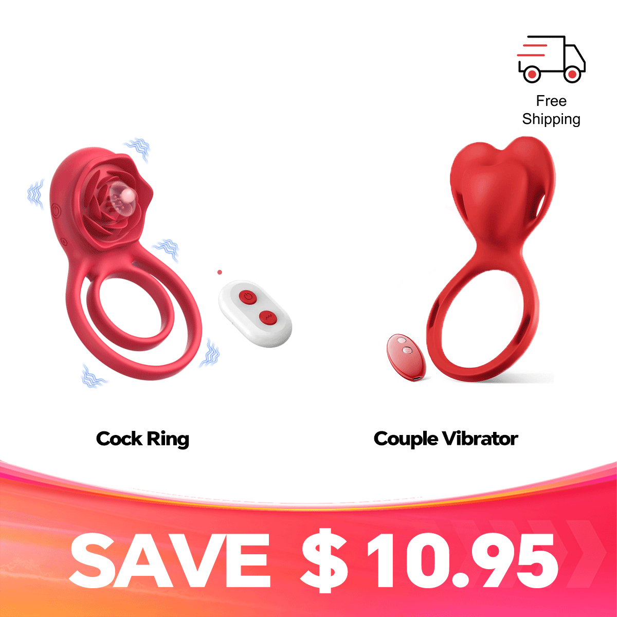 Rosurge Remote Dual-Ring Rose Massager
