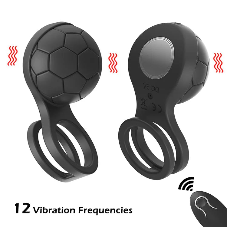 12 Modes Football Vibrating Cock Ring & Male Vibrator Toy – product view 6