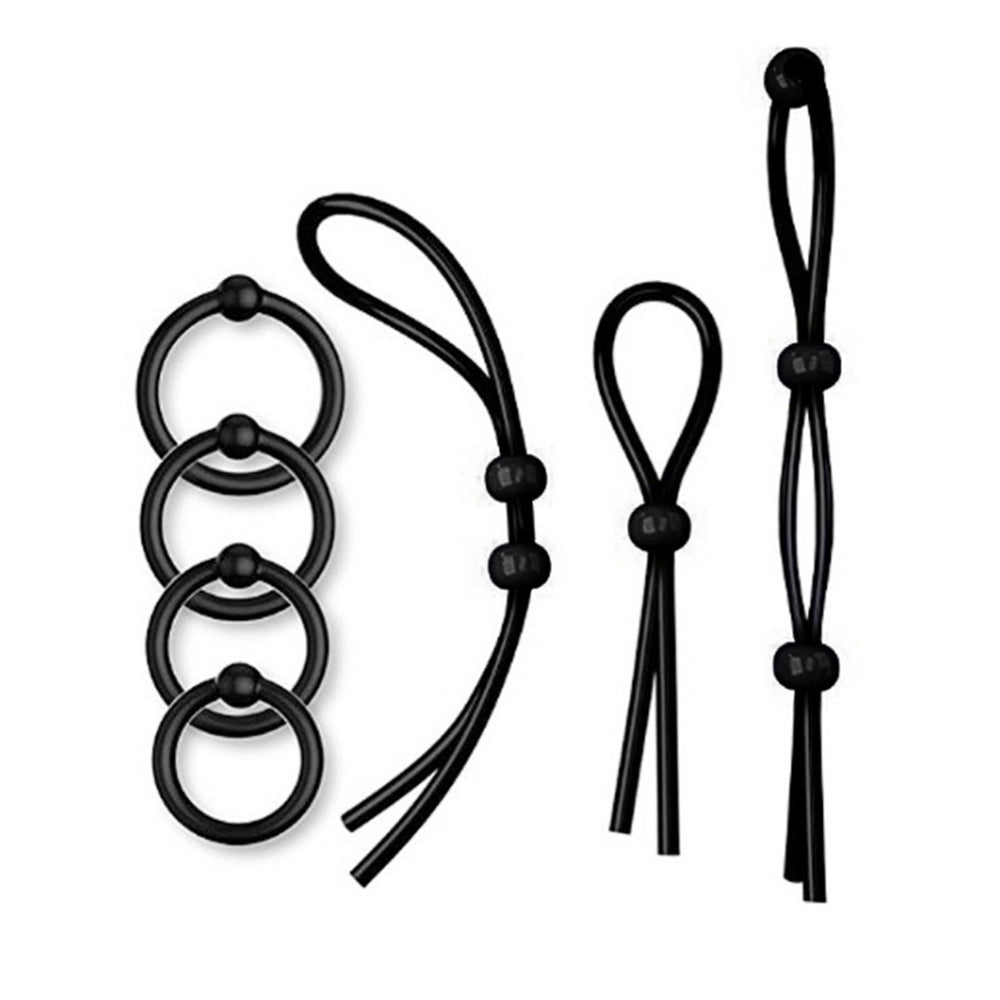 Lock Sperm Rope Time-Delay Penis Ring Silicone Lock Ring – product view 5