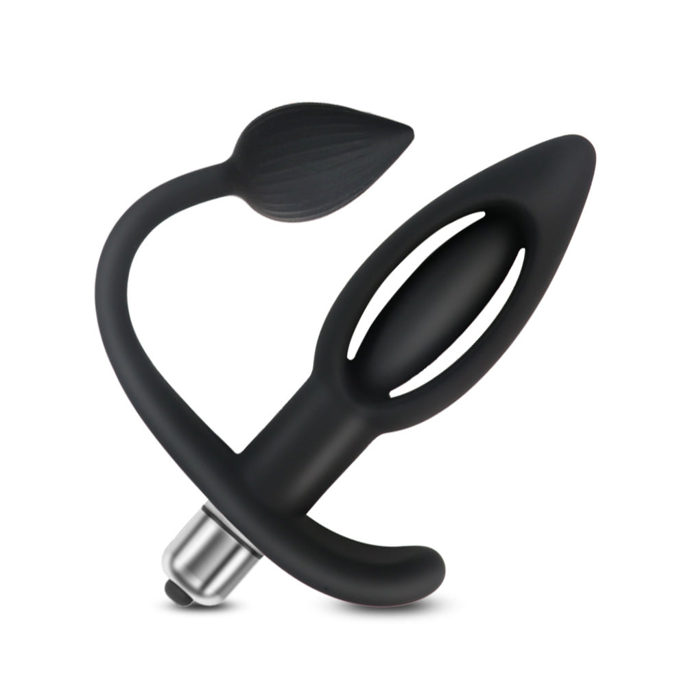 Hollow Thread Silicone Vibrating Anal Plug – product view 4