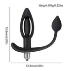 Hollow Thread Silicone Vibrating Anal Plug – product view 6