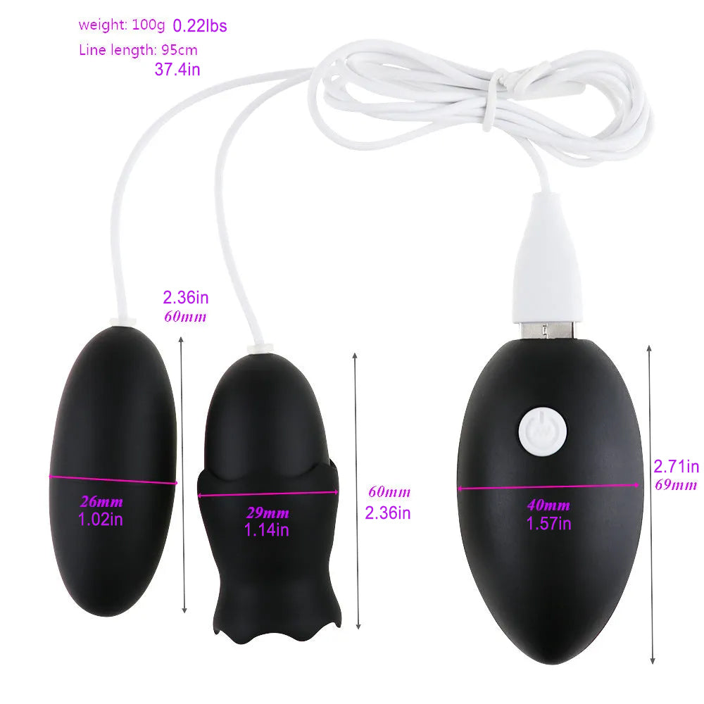 USB Rechargeable Tongue Licking Vibrator – product view 4