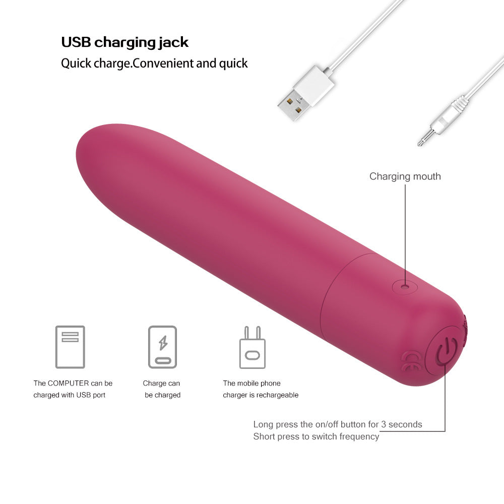 Rechargeable Bullet Mini Vibrator Female Masturbator – product view 3
