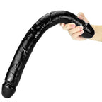 18 Inch Black Lesbian Double Ended PVC Dildo – product view 8