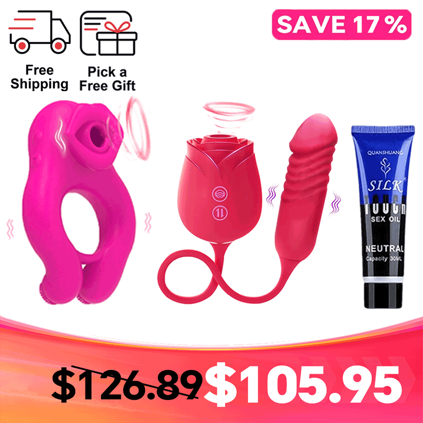 Couples Hot Night Set - External Suction Vibe Ring - vibrating couples ring featuring waterproof, quiet, rechargeable