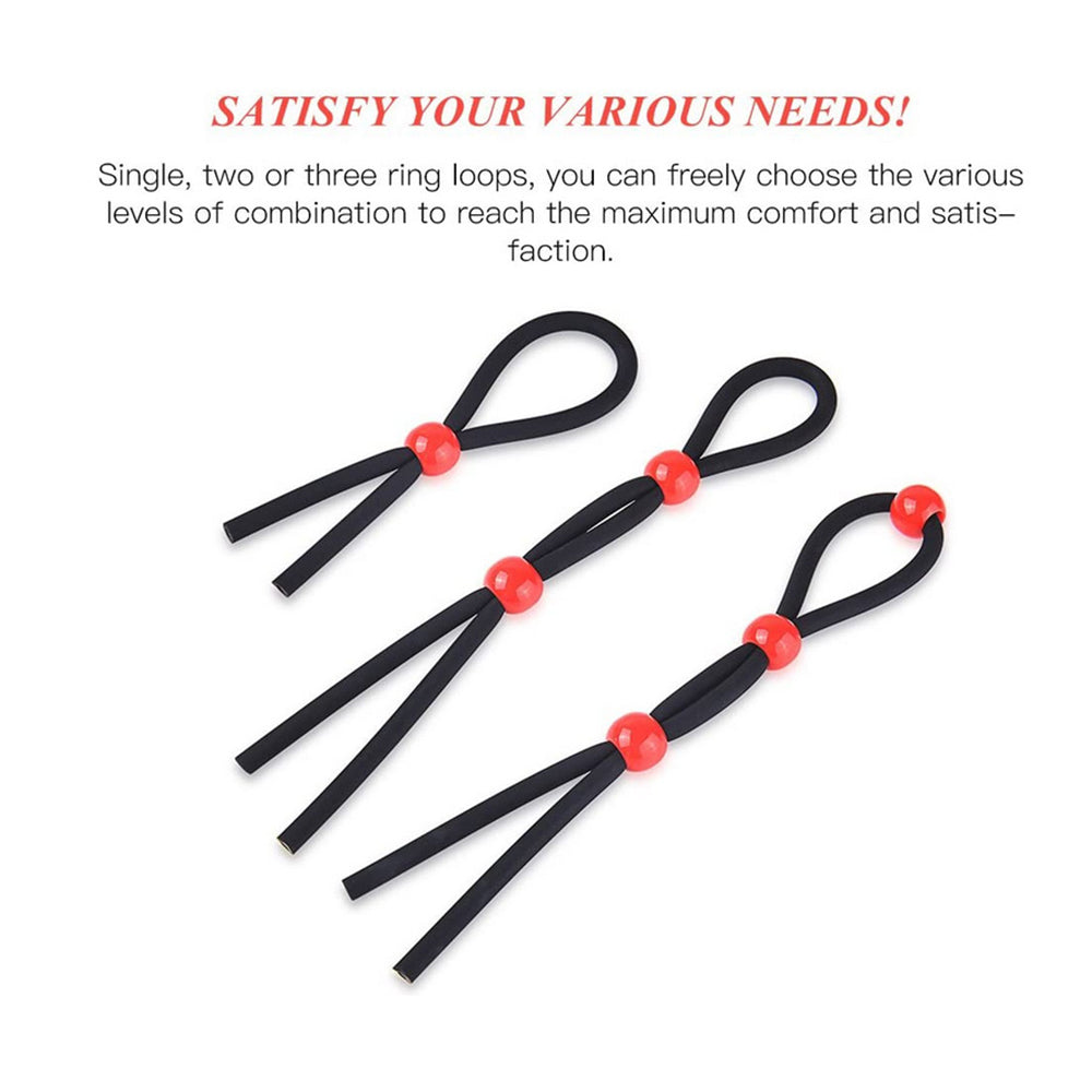 Lock Sperm Rope Time-Delay Penis Ring Silicone Lock Ring – product view 3