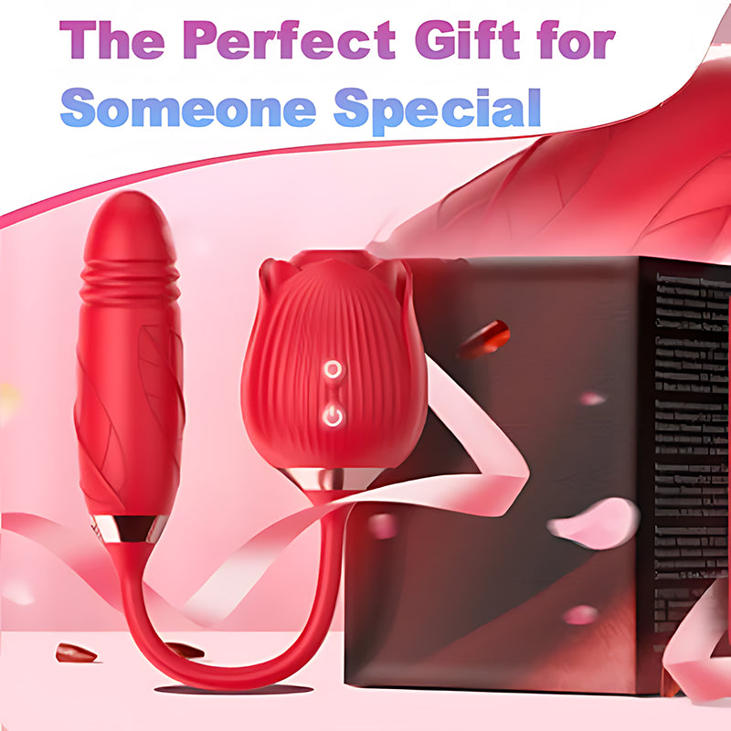 Double Rose Pleasure Set - RoséTrio Thrusting Massager