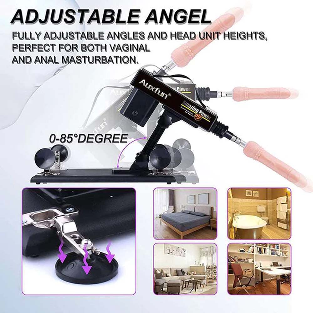 Fully Automatic Telescopic 6-Attachment Push-In Masturbation Machine – product view 5