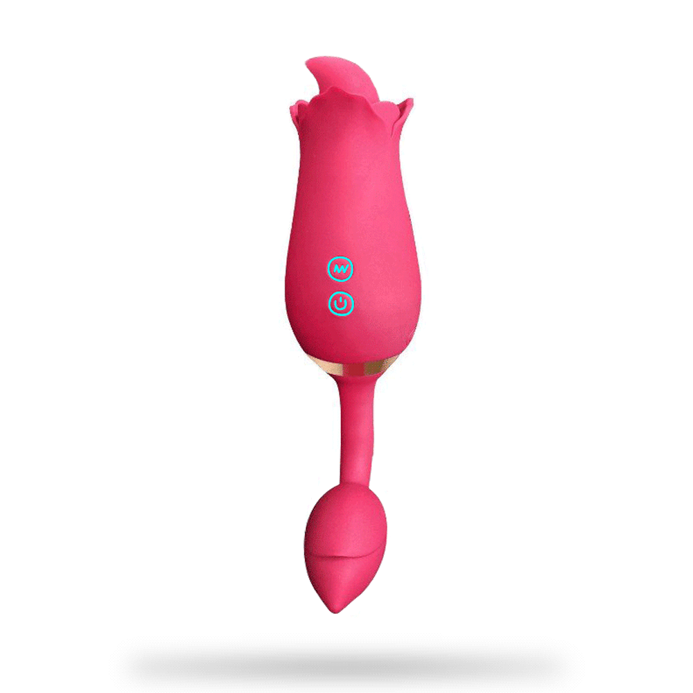 9 Vibration Modes Rose Tongue Vibrator for Women with Vibrating Egg