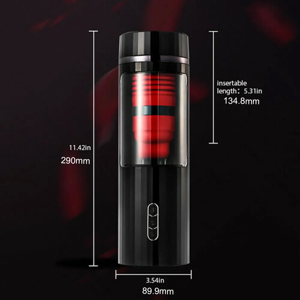 CyclonePounce 7 Thrilling Vibration Telescopic Masturbation Cup Penis Training for Blowjob Toy — product image 4