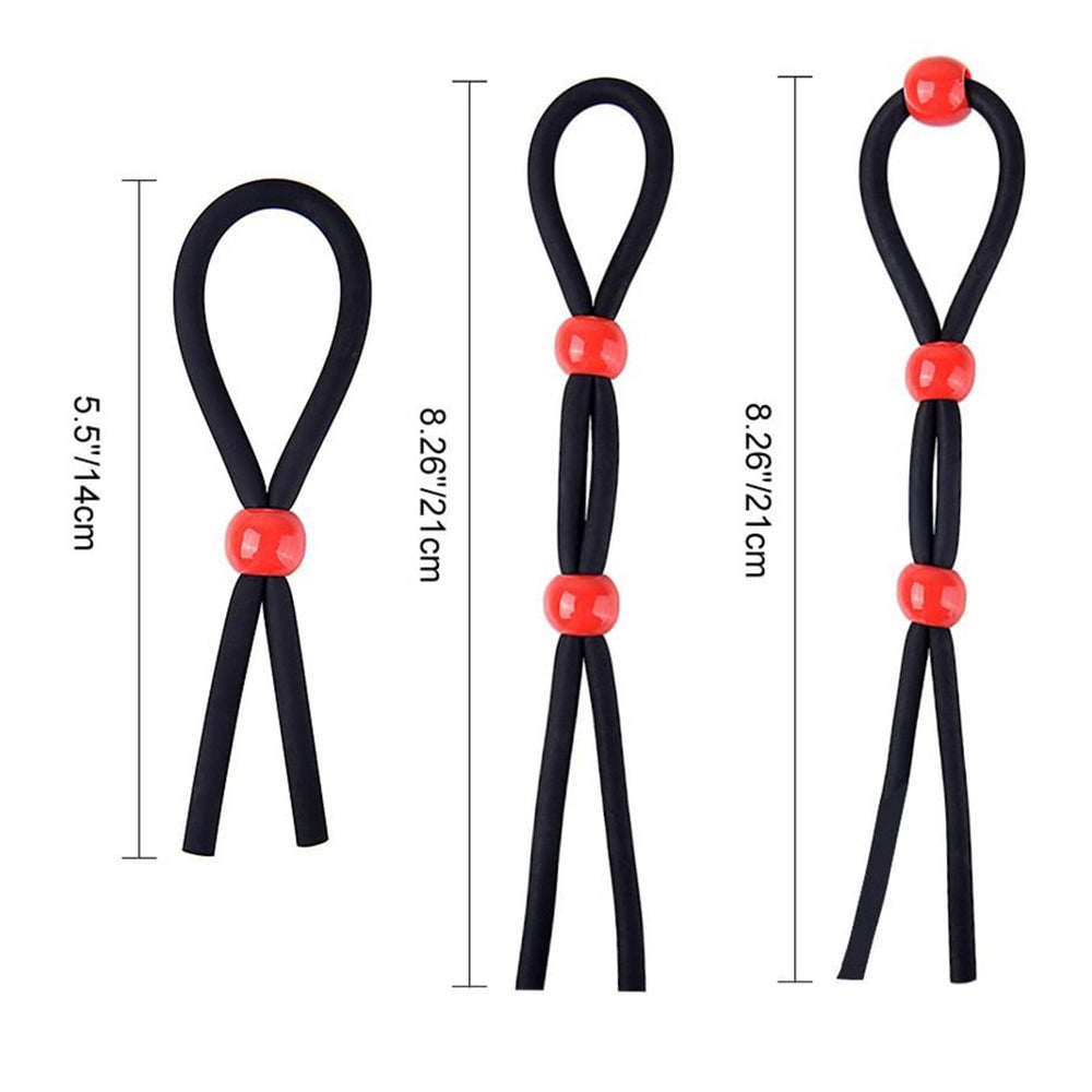 Lock Sperm Rope Time-Delay Penis Ring Silicone Lock Ring – product view 8