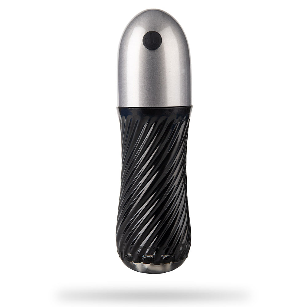 Black Cyclone 10 Vibration Sucking Masturbation Cup Retractable Simulation Touch Spiral Male Stroker