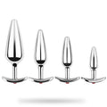 4 PCS Metallic Silver Anal Dilation Anal Plug