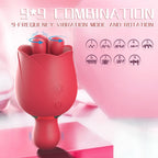 2 in 1 Rose Sex Toy for Women Clit Tongue Licking Rose Vibrator – product view 7