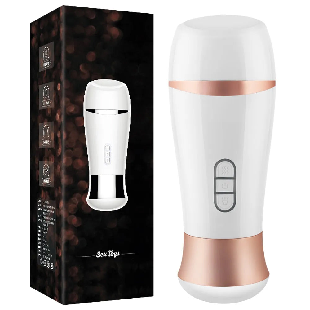 SpeedSteed Male Stroker Cup 6 Frequency Dual Vibration Mode Smart 5 Moans Realistic Textured Ultra-Soft Blowjob Toy – product view 4