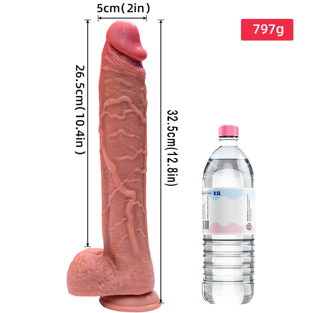 12.8 Inch Most Realistic Dildo| Allovers Thrusting Dildo – product view 6