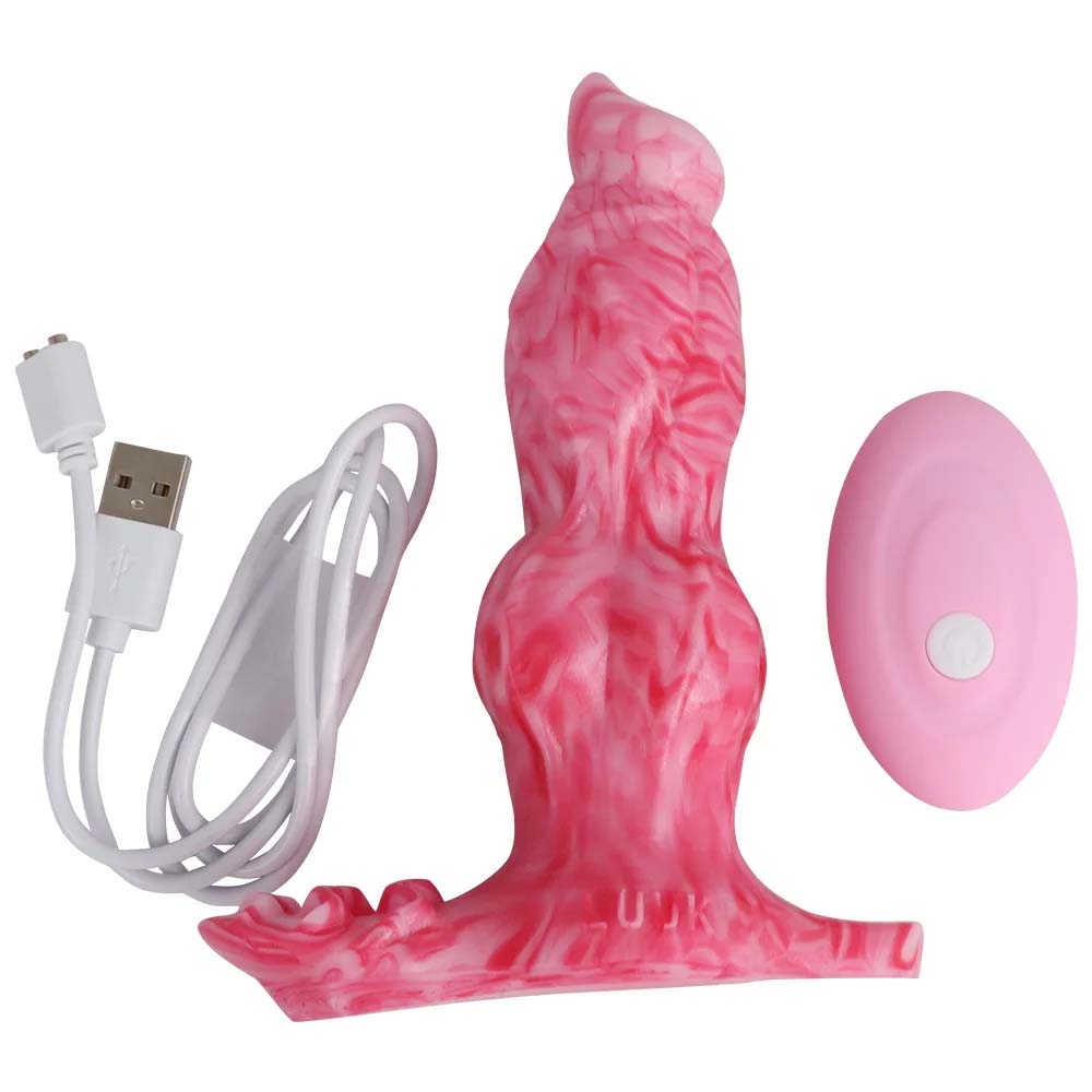 Wireless Remote Control Silicone Electric Anal Plug Dog Penis Fantasy Dildo – product view 2