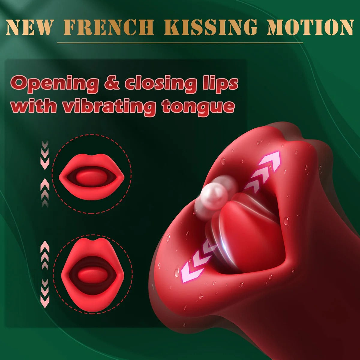 Glimette - 10 Modes Kissing Biting Vibe Tongue Pleasure