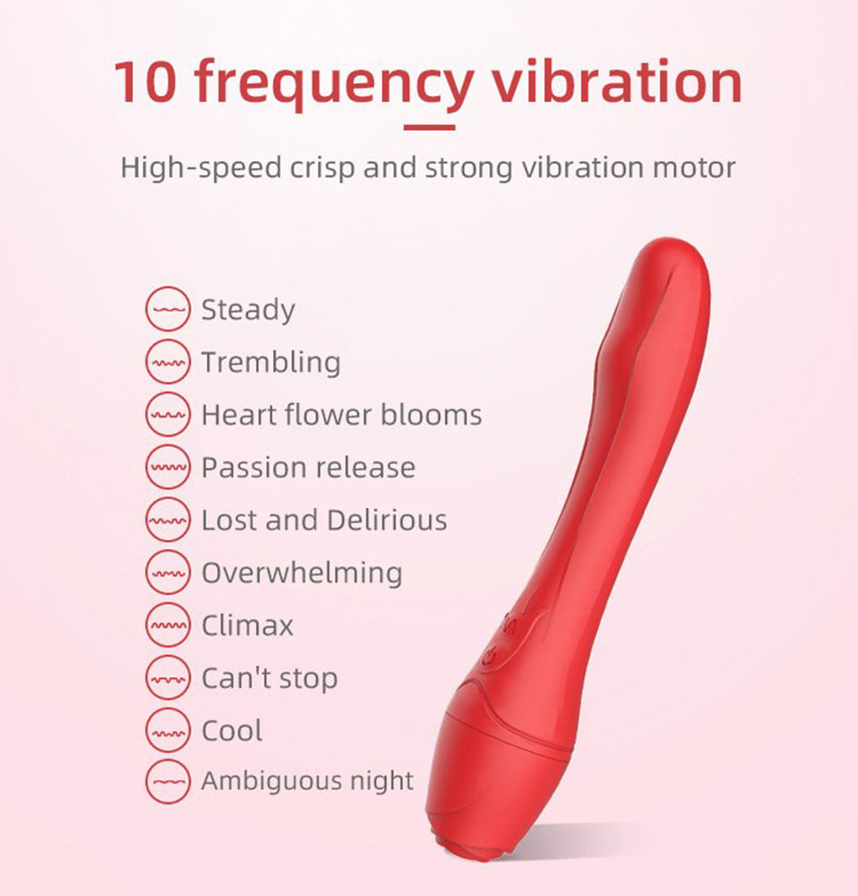 Red Rose Vibrater Heated Masturbation Massage Rose Vibration – product view 4