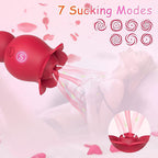 2 in 1 Rose Suction Vibrator and Tongue Vibrator for Female Male – product view 2