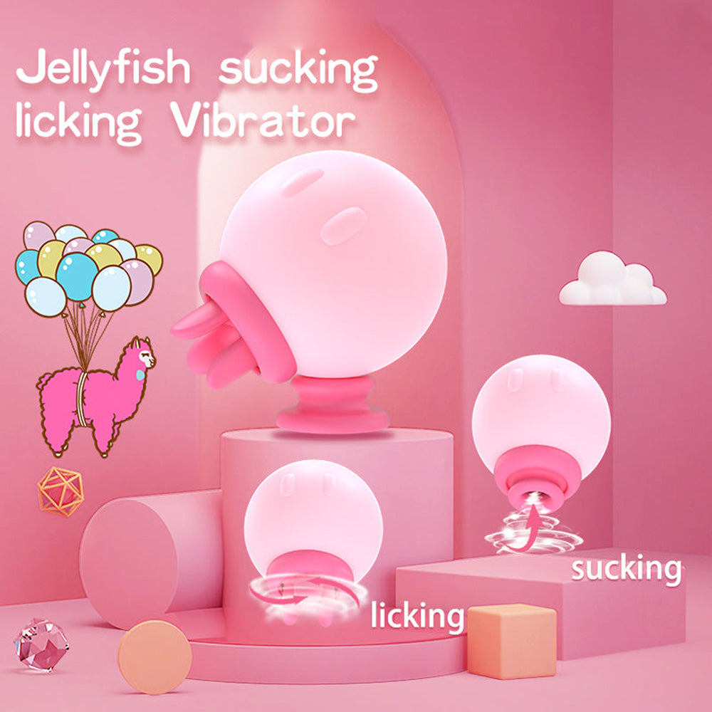 Tongue Licking Sucker Flirting Vibrator – product view 2