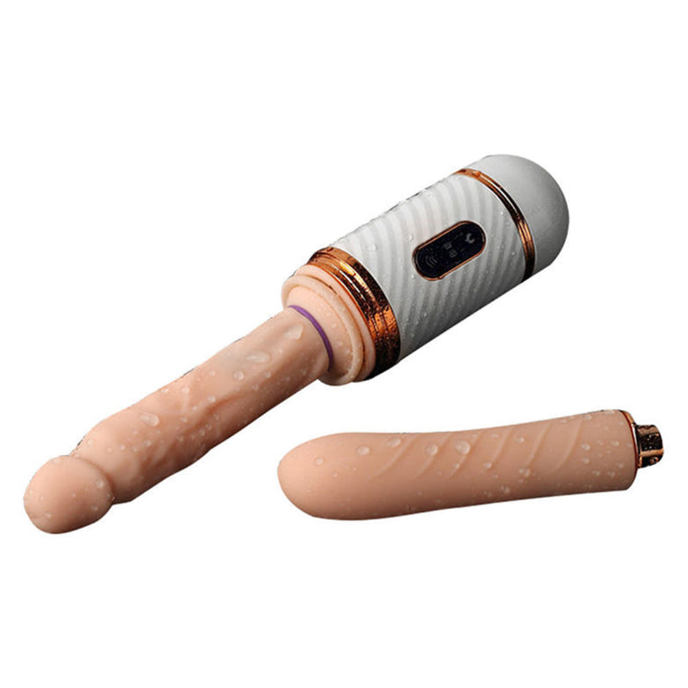 7-Frequency Telescopic Vibration Hands-Free Automatic Thrust Women's Masturbation Device Realistic Dildo Vibrator – product view 4