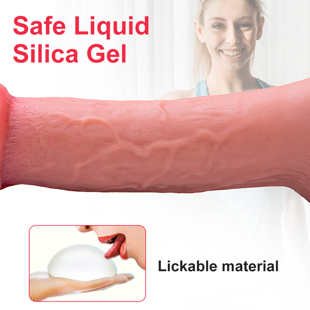 7.1 Inch Thickened Silicone Dildo| Suction Cup Allovers Thrusting Dildo – product view 5