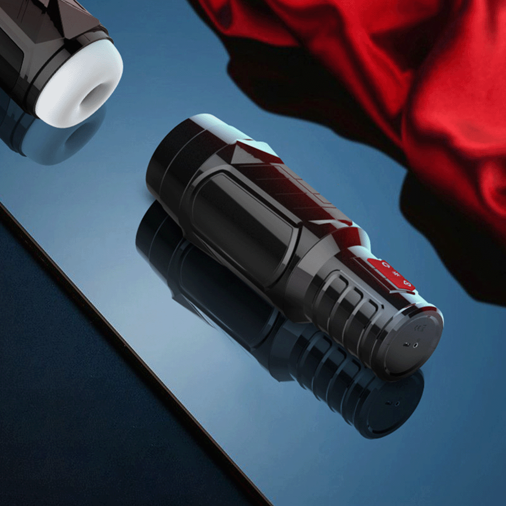 PowerSens Fully Automatic Masturbation Cup with 10 Powerful Thrusting 10 Speeds & 3 Massage Rings 3D Realistic Vagina Toy — product image 3