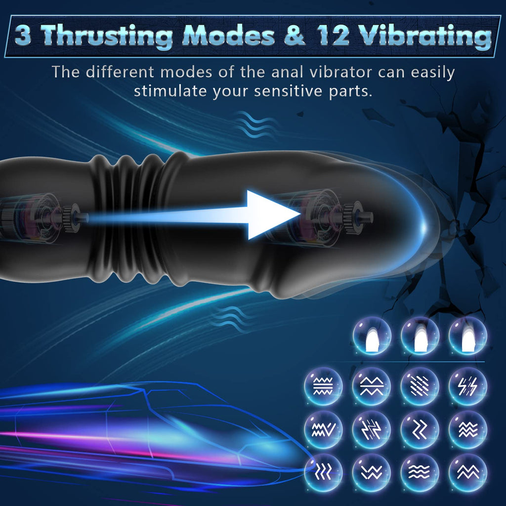 Uxol 3 in 1 Thrusting Prostate Massager Anal Vibrator – product view 2