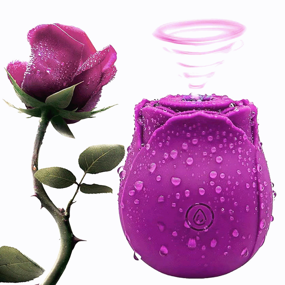 Rose Suction Vibrator 7 Frequency Sucking Clit Massage Rose Toy – product view 2