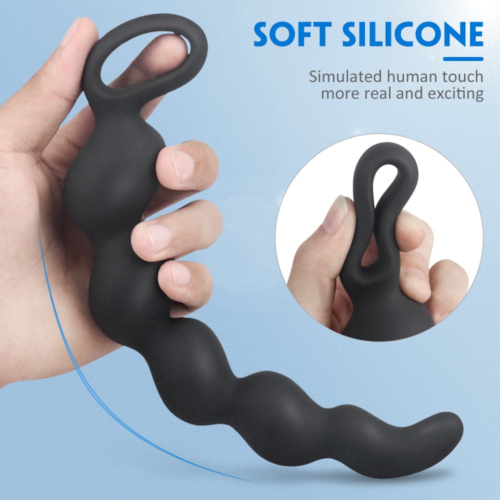 Extra Llong Vibrating Bead Butt Plug – product view 3
