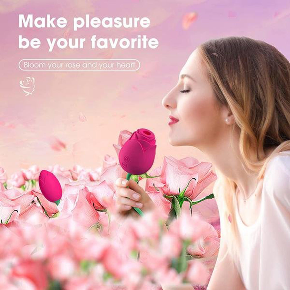 The Rose Vibrator - 5 Suction & 10 Vibration Modes with Vibrating Egg – product view 5