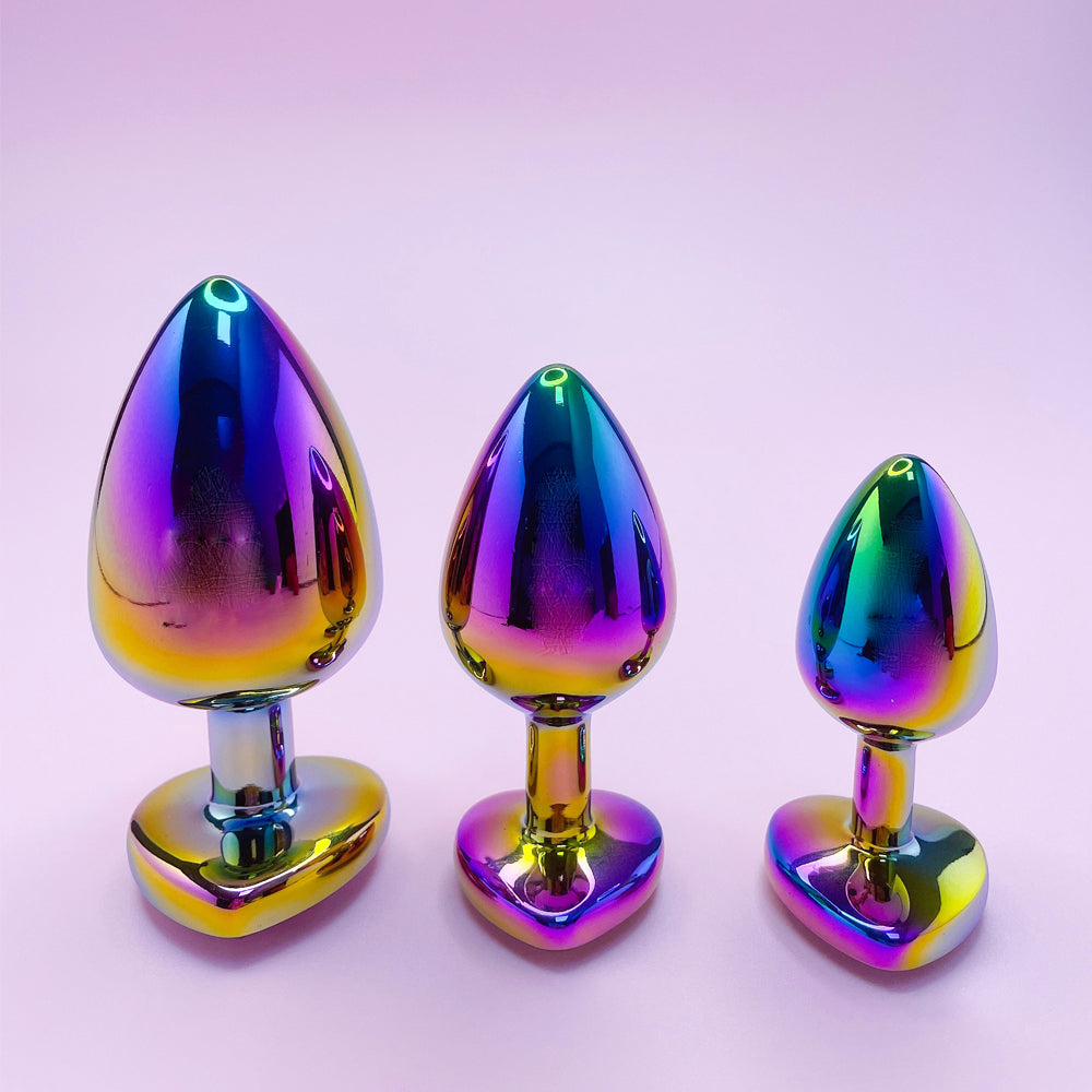 Metal Butt Plug - Anal Toying Colored Stainless Steel Metal Butt Plug – product view 13