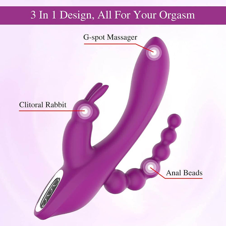 Double-Headed 3-Point Multi-Frequency Vibrating Masturbator – product view 12