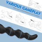 Extra Llong Vibrating Bead Butt Plug – product view 7