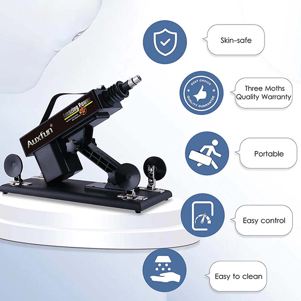 Fully Automatic Telescopic 6-Attachment Push-In Masturbation Machine – product view 3