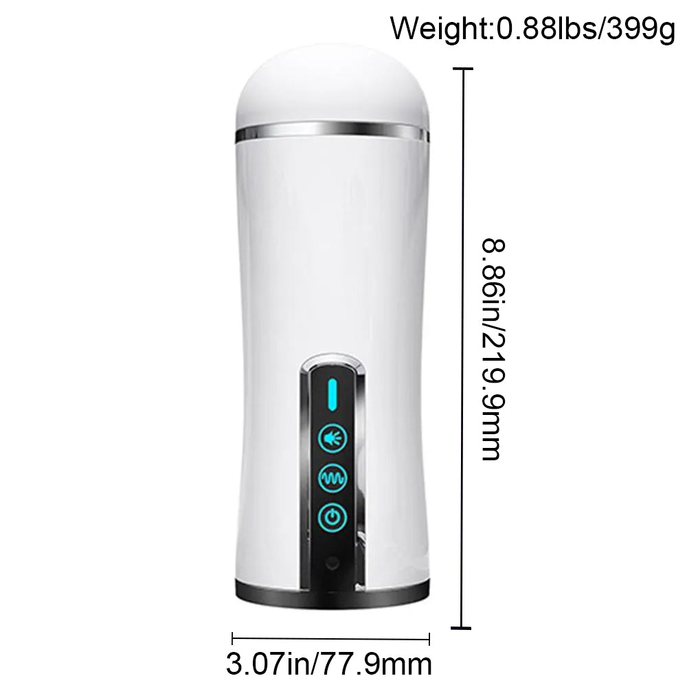 10 Vibrating Deepthroat Oral Sex Silicone Male Stroker — product image 4