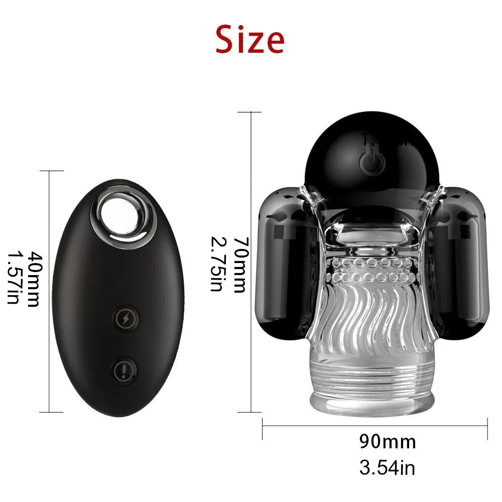 UltraWaveRobot 10 Vibration Male Stroker Dual Vibrating Egg with Remote Control Silicone Sex Toys for Men — product image 7