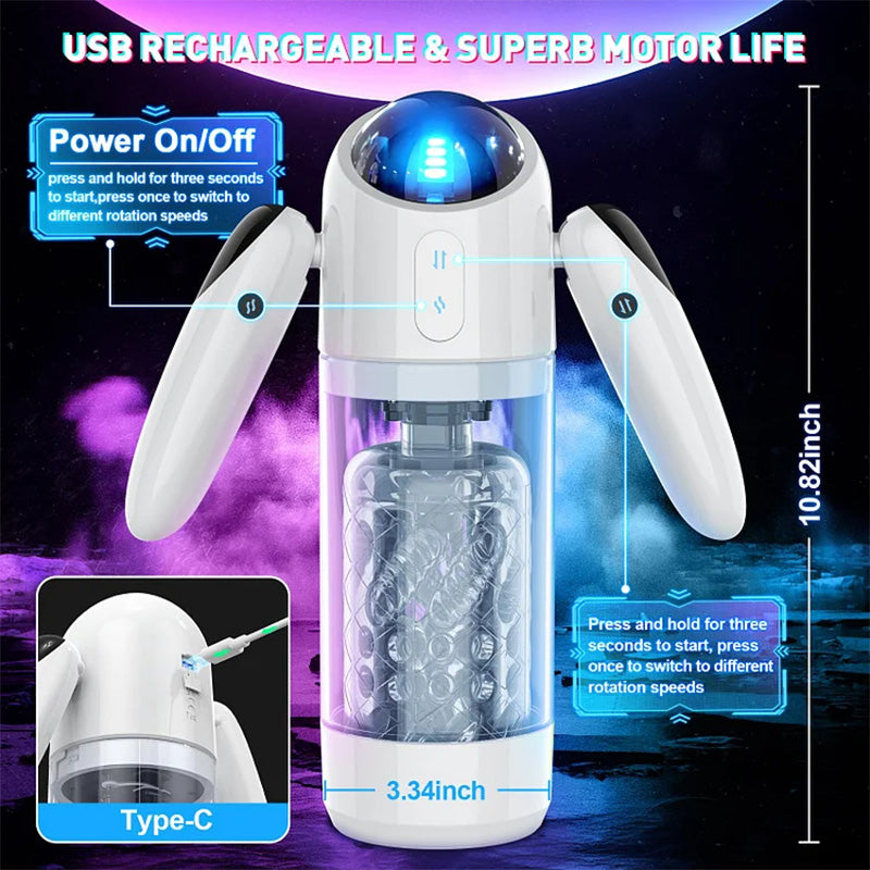 Automatic Robot Handheld 7 Thrusting 4 Rotation One Key Brust Male Stroker — product image 7
