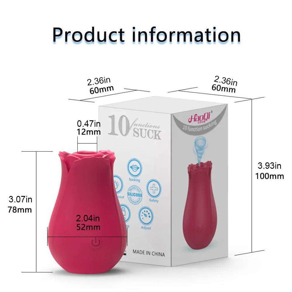 Female Masturbation Rose Vibrator | Vibrating Suction Rose Sex Toys – product view 7