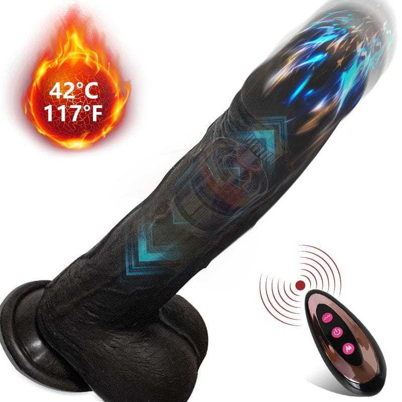 6.6 in Vibrating Thrusting Swing Thick Long Lifelike Dildo With Remote Control
