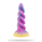 Mixed Color Luminous Spiral Silicone Dildo
