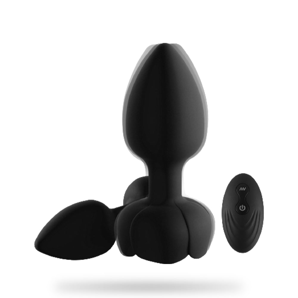 Wireless Remote Control Electric Vibrating Illuminated Silicone Butt Plug – product view 2