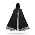 Halloween Party Medieval Lace Cape Gothic Long Hooded Cloak