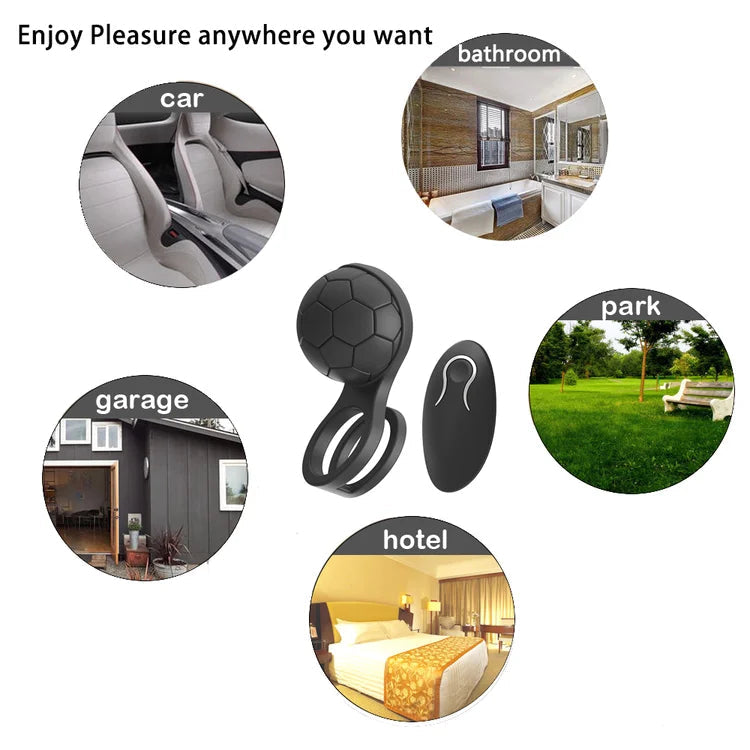 12 Modes Football Vibrating Cock Ring & Male Vibrator Toy – product view 5