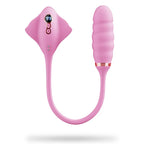 2 in 1 Pink Vibrator Vibration Tongue Licking with Vibrating Egg