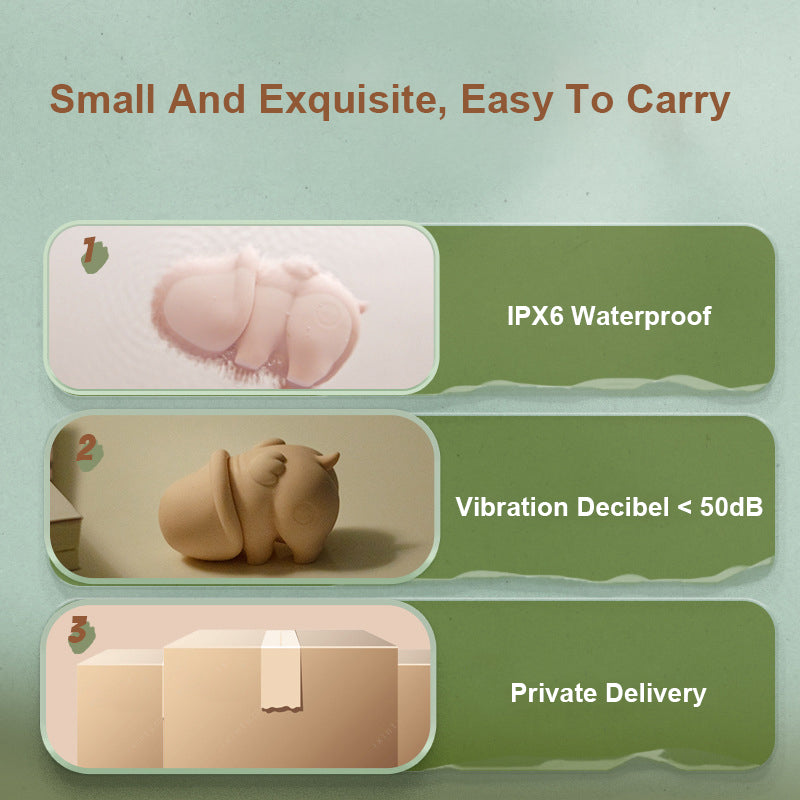 Piglet Vibrating Egg & Pink Vibrator Romantic Angel Sex Toy – product view 5