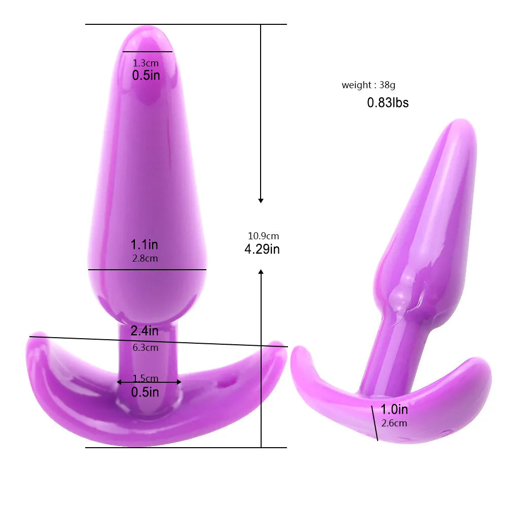 Push-Back Silicone Anal Plug – product view 7